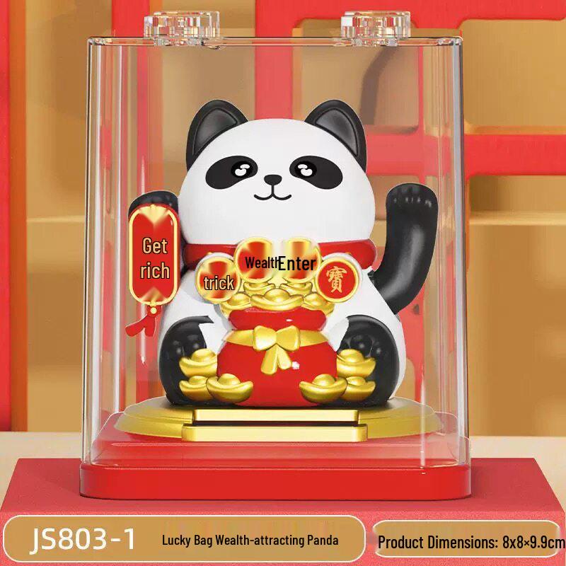 Ornamento Panda Oscillante Alimentato a Energia Solare per Scrivania o Auto