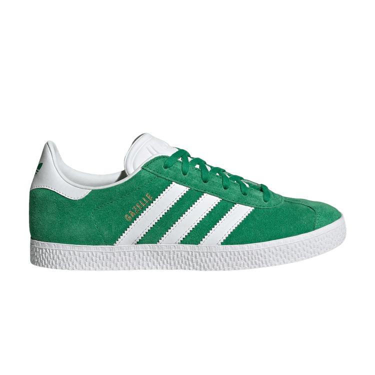 

adidas Gazelle J Green White Kids Sneakers Cloud-White Gold-Metallic IE5612 36