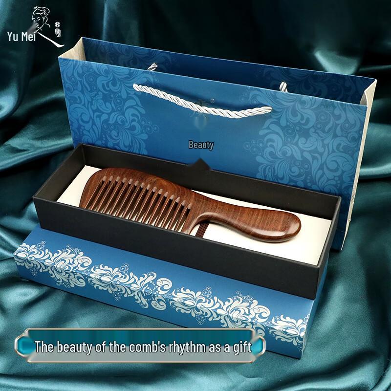 Golden Sandalwood Wide-Tooth Hair Comb