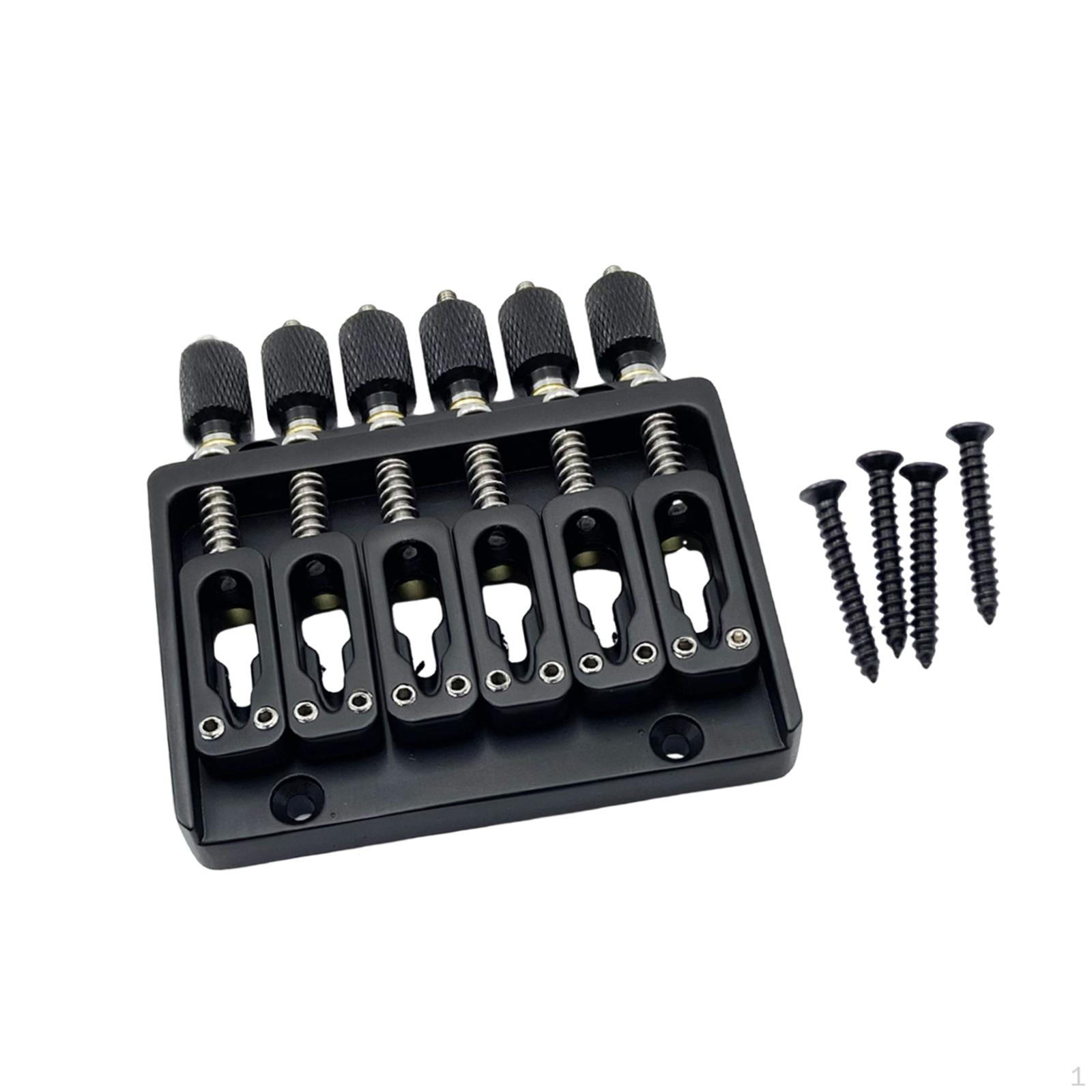 

Guitar Fixed Bridge Zinc Alloy Plate Modern Easy Installation Luthier Tools Professional чорний