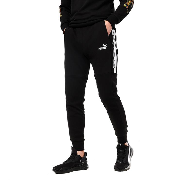 Puma Tapered Knit Jogging Pants Men Bottoms Black 588820-01