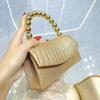 Elegant Pearl String Pleated Clutch - Sparkly Evening Handbag