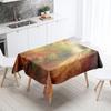 Natural Trees Tablecloth World Scenery  Anti-Stain Waterproof Rectangular Kitchen Table Home Decoration
