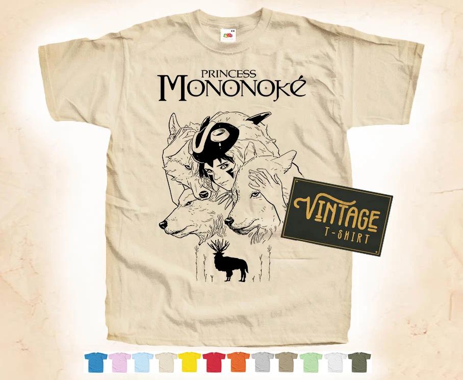 

Black Print PRINCESS MONONOKE v2 T-SHIRT Tee Vintage Poster 12 Colors S-5XL 2XL