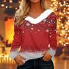 Dámské košile s dlouhým rukávem Roztomilé topy Vánoční potisky Trička Blůzy Ležérní Nadměrné velikosti Základní topy Pulovr