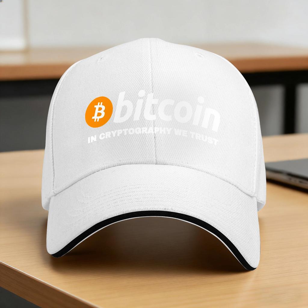 Bitcoin In Cryptography We Trust  Casual Baseball Cap  Kpop Rock Trucker Hat Summer Wholesale Couple Women Yk Cool Baseball Cap