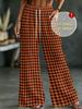 Ladies' wide leg pants, drawstring waist bag style casual versatile wide leg pants, suitable for daily wear
