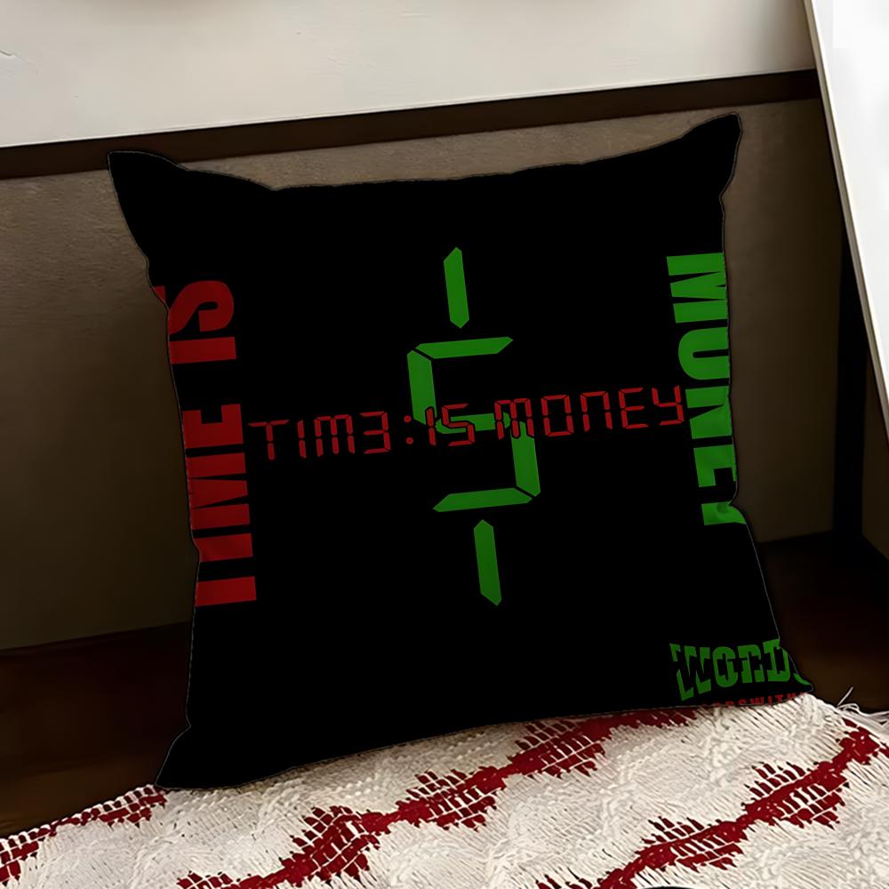 Movie TTime is Money Cushion Cover Reversible Soft Durable Pillow Cover Home Car MultiScene Use for Daily Comfort