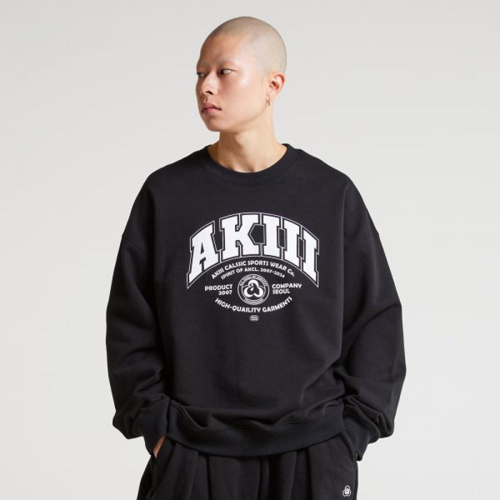 AKIII CLASSIC Унисекс свитшот с varsity-типографией Черный Akanfu2042300 L