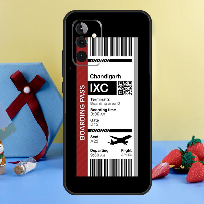 Boarding Pass Flight Ticket Case For Samsung Galaxy A54 A14 A34 A24 A53 A33 A13 A52 A32 A22 A12 A71 A51 A25 A15 Cover