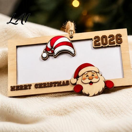 Hanging Ornament for Cash Gifts Wooden Christmas Money Holders Cash Holiday Gift Unique Tag Holder Ornaments Xmas Tree Home Party Supplies Creative