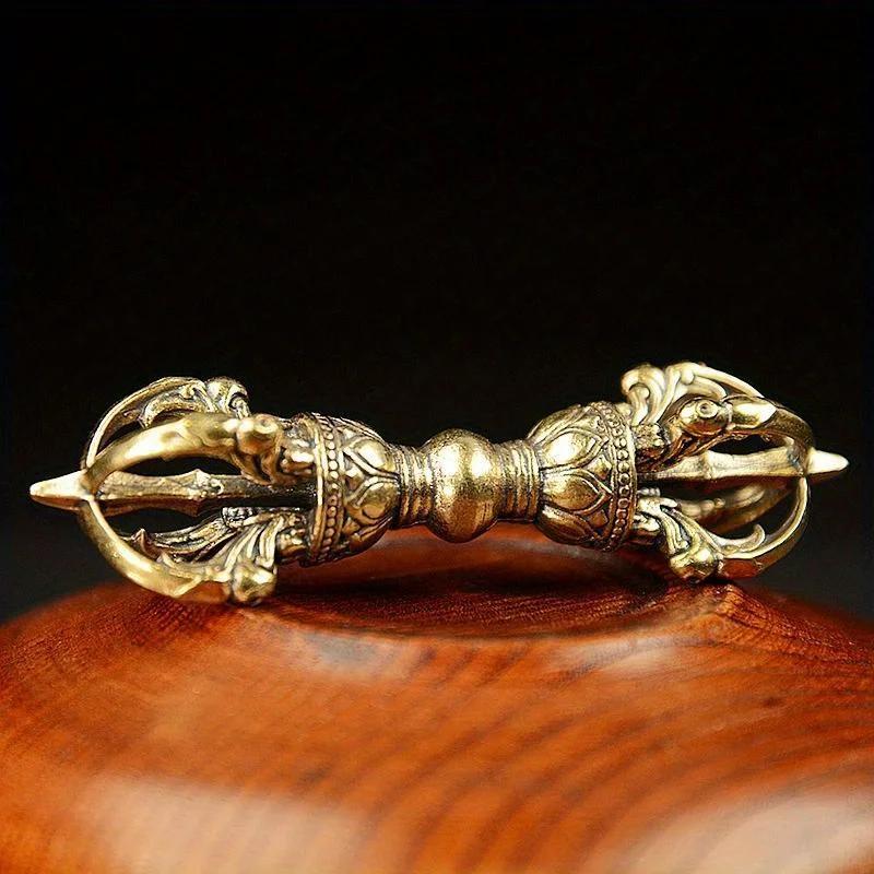 

1 шт. Винтажный Медный Фэн-шуй Орнамент Религиозная Коллекция Будда Инструмент Домашние Украшения Антикварная Латунь Настольные Декоры бронзовый