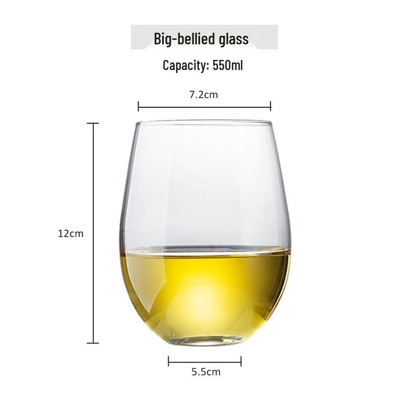Shangqi Egg-Shaped Heat-Resistant Glass Tumblers (Set of 3)