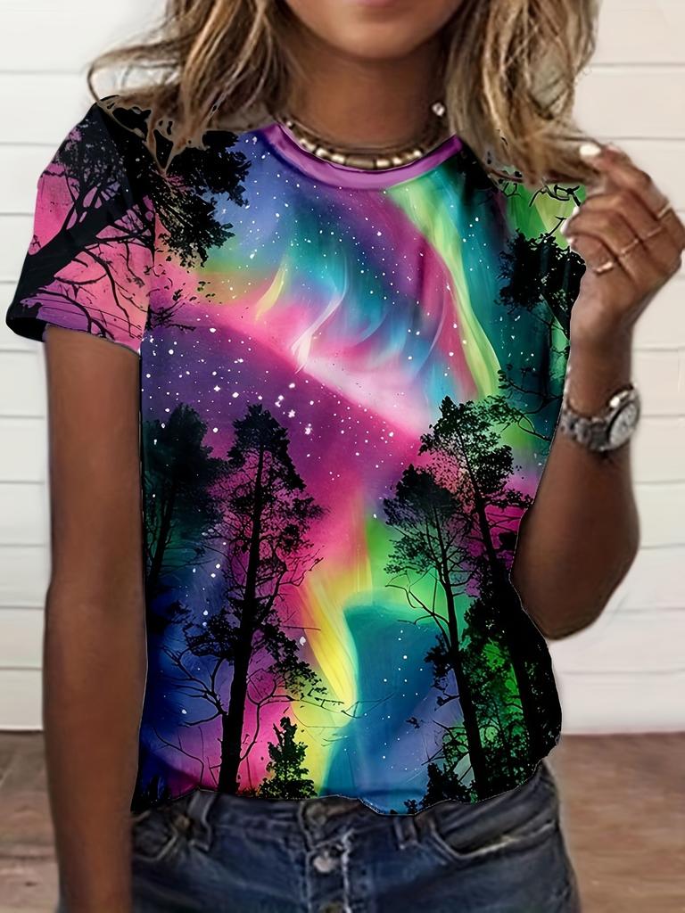Summer Virgin Mary Cat Star 3D Print T-Shirts Women's Casual Short Sleeve T Shirt Streetwear Round Neck Tees Top Female Clothing