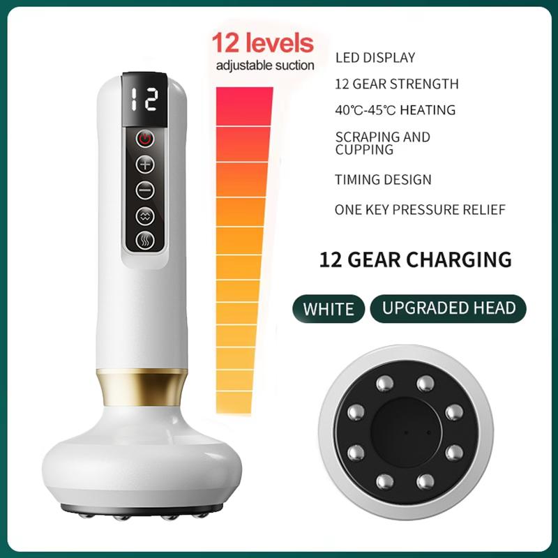 Intelligent electric multifunctional meridian dredging cupping and scraping device for pain relief and relaxation