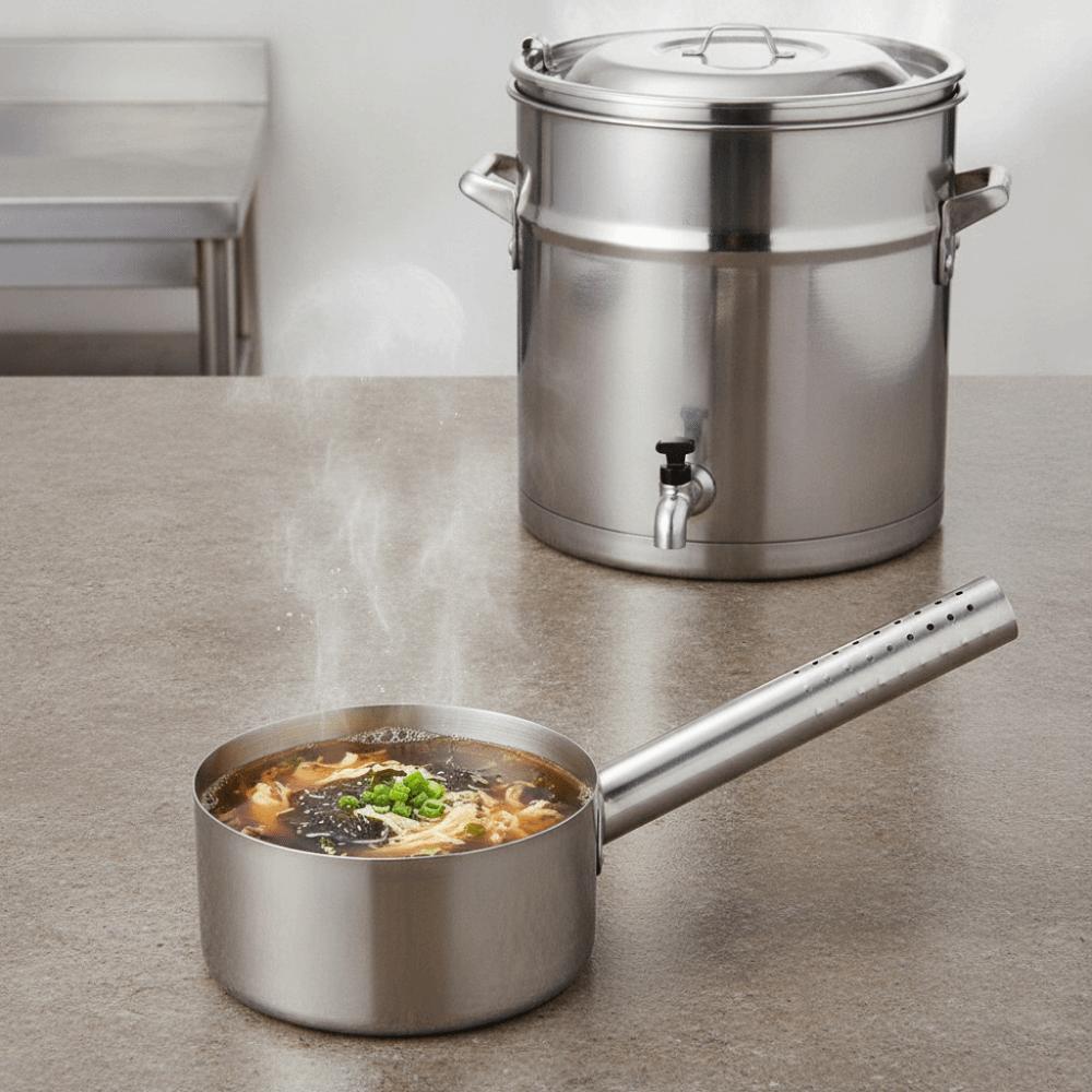 Thickened Kitchen Water Scoop Long Handle Soup Scoop Household Stainless Steel Water Ladle  Canteen