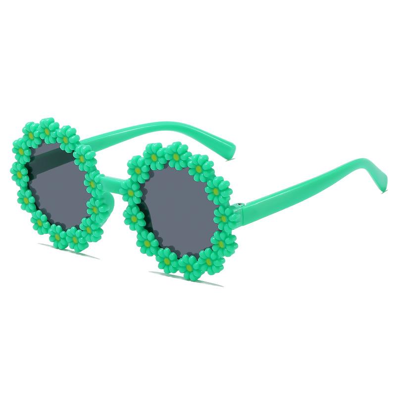 Children's small daisy sunglasses cute flower shape photo glasses baby decorative glasses travel sunglasses