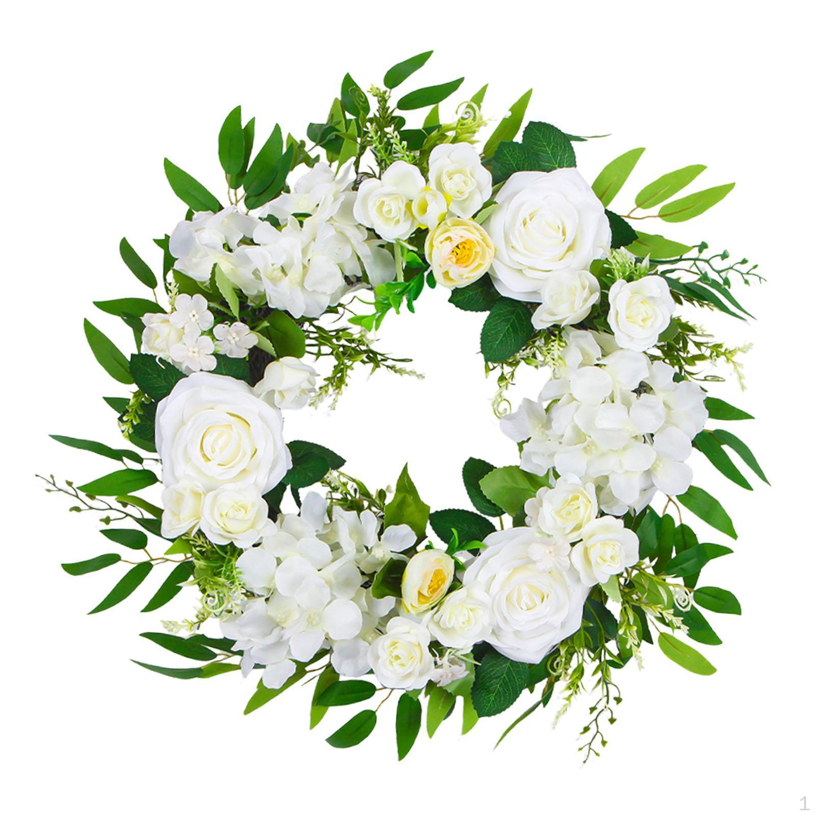 

Artificial Decorative Wreath for Front Door, Reusable Gift, Hanging Ornament Home, Weddings,