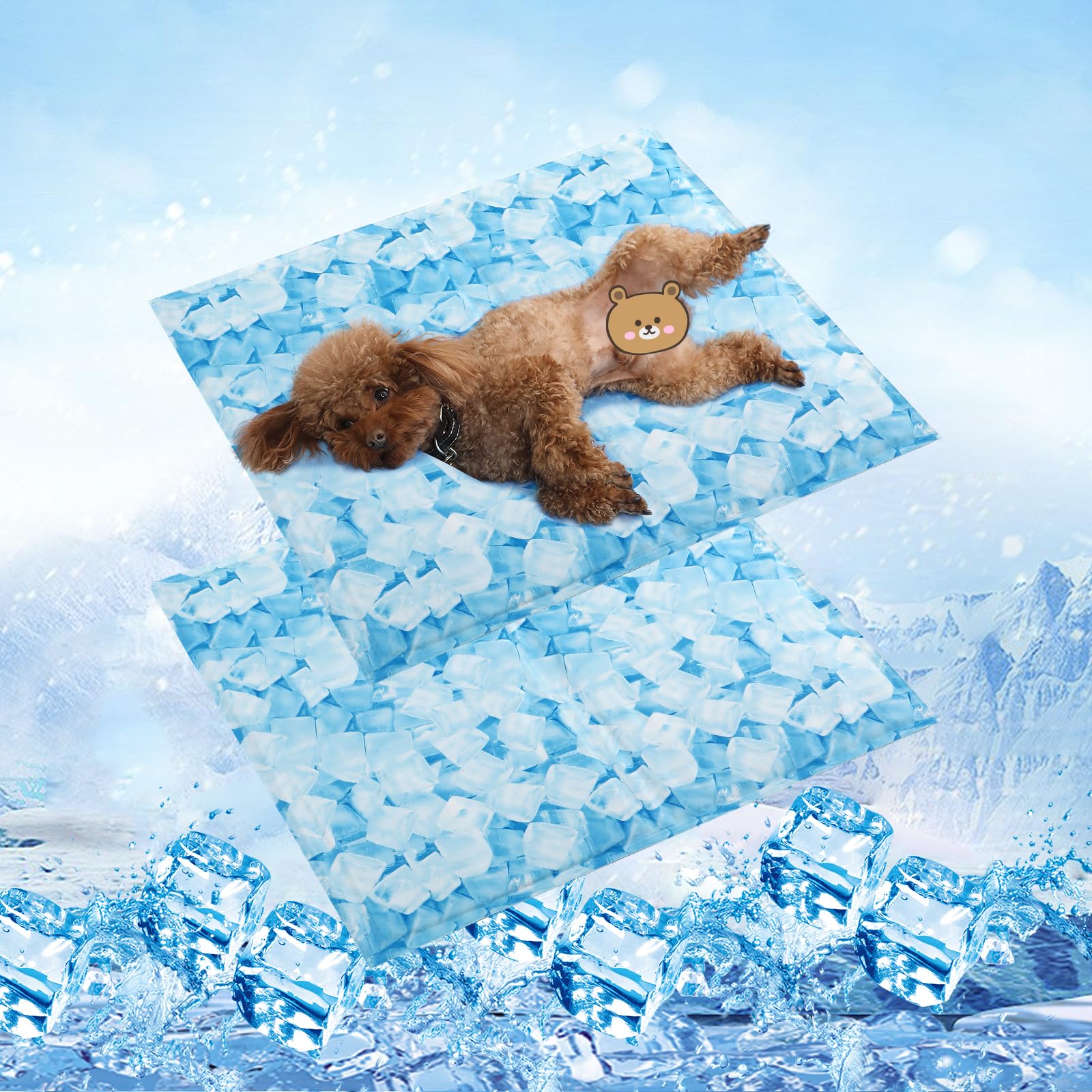 

Охлаждающий набор для питомца Охлаждающий питомец Летний охлаждающий Охлаждающий гель Охлаждающий Эко Охлаждающий гель Тепло Тепло Маленький-Средний Ледяной узор Peto-Raifu Коврик, 2, Коврик,