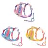Pet Nylon Harness With Leather Back Support For Daily Walks And Easy Cleaning