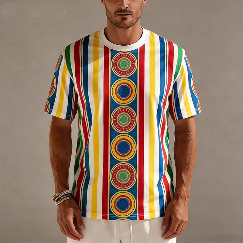 Повседневная мужская футболка с принтом Летняя Уличная Универсальная Мужской Топ Модный Дышащий Мужской С коротким рукавом Новый Простая Мужская Одежда 3XL 990₽
