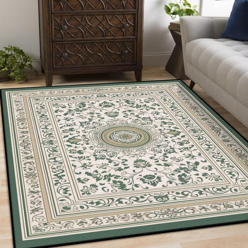 Retro American Carpets for Living Room Soft Fluffy Bedroom Decor Bedside Carpet Home Washable Rug Thicken Plush Lounge Floor Mat