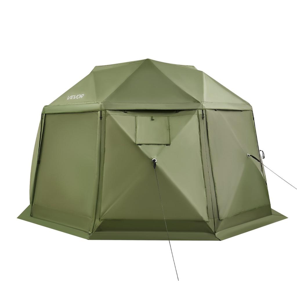 Pop up Gazebo Screen Tent, 3.96 x 3.96 m, 13-Sided Spherical Camping Canopy Tent with Removable Top & Carry Bag, Quick-Set & Bite-Proof, Screen House