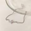 Simple Zircon Cross Pendant Bracelet for Women Exquisite Vintage Double-Layer Bracelet Casual Hiphop Punk Versatile Jewelry Gift