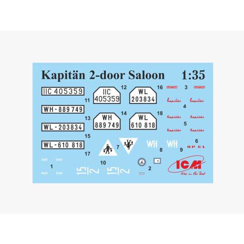 ICM 1/35 scale German Kapit?n 2-Door Saloon Staff Car Plastic Model 35476