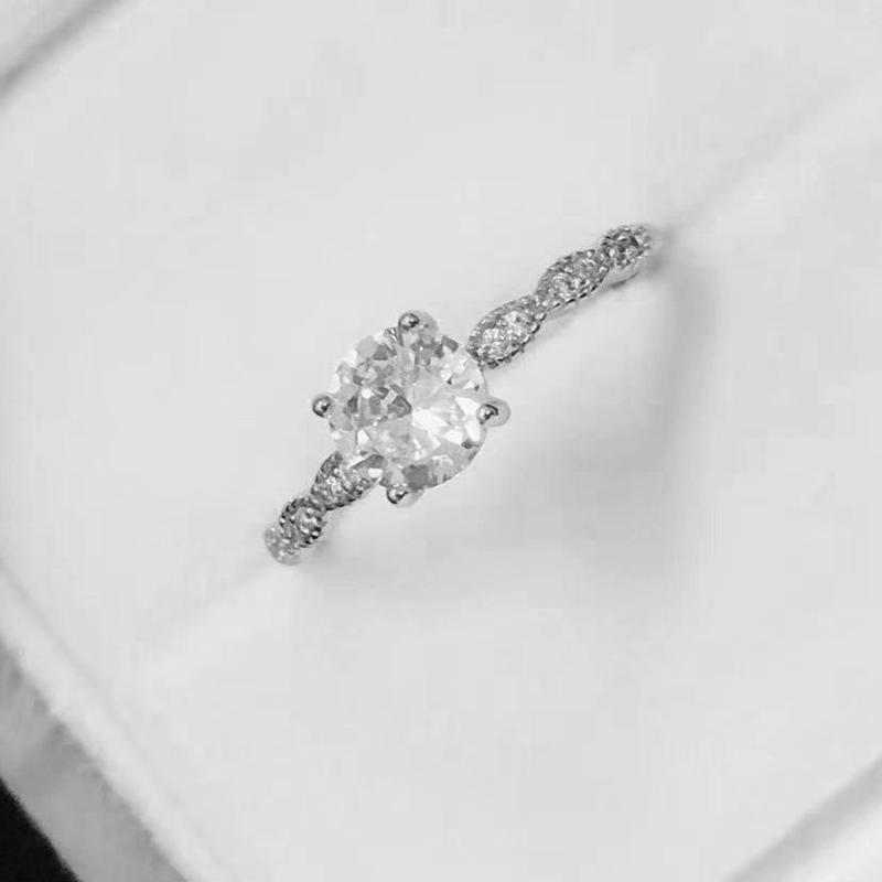 

Wedding Moissanite Rings for Women Gold Color Engagement Aestethic Adjustable Crystal Promise Ring Jewelry Accessories R822 resizable