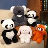 Păpușă drăguță articulată raton koala iepure jucărie de pluș păpușă panda alb-negru păpușă de cârpă cadou de ziua de naștere