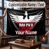 Custom Name Flannel Throw Blanket Poland Pattern Warm Home Decoration