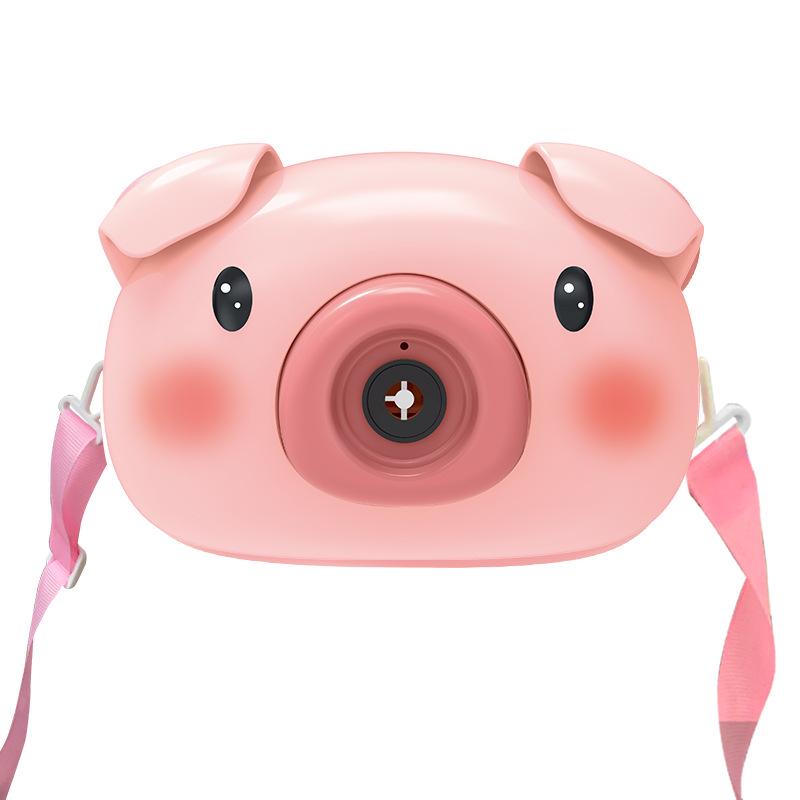 Little Piggy Bear Bubble Machine: Children's Automatic Music & Light Bubble Camera