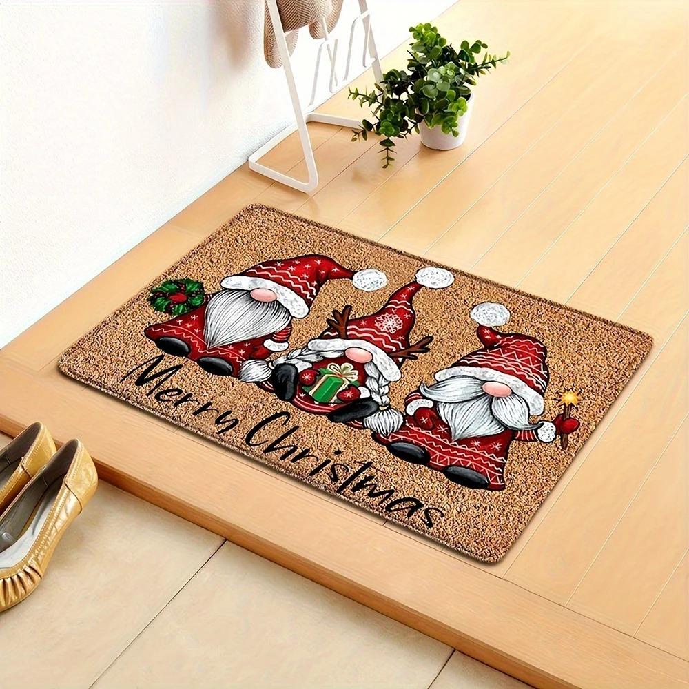 Christmas Nutcracker Welcome Doormat Non-Slip Machine Washable Carpet for Living Room Bedroom Bathroom Kitchen and Laundry Rug
