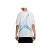 Jordan Logo Pattern Loose Fit Round Neck Short Sleeve T-Shirt Women tops White HJ0188-100