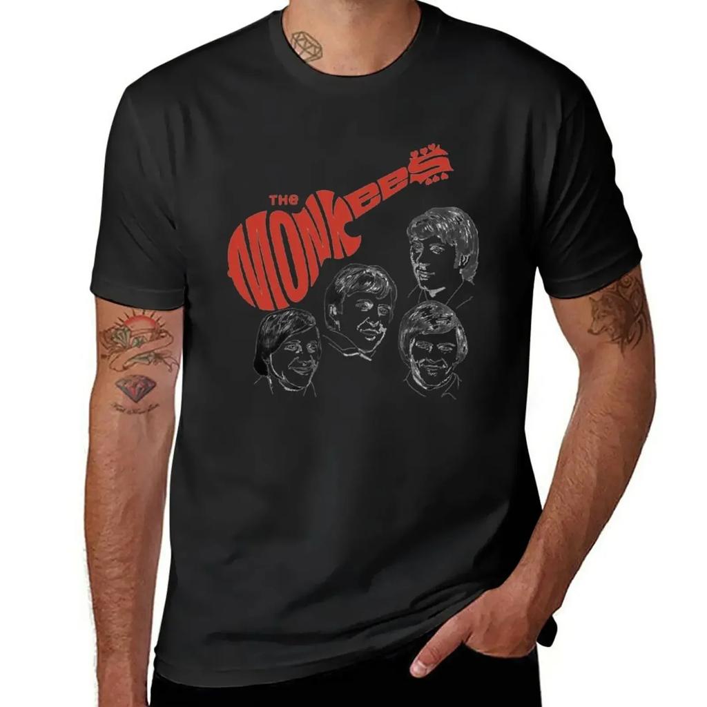 Monkees T-Shirt Short Sleeve Tee Heavyweights Kawaii Clothes Men's T-shirts