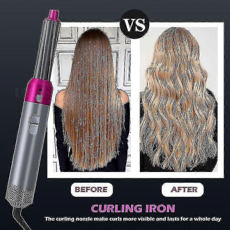 Haartrockner 5 in 1 Air Styler Keramik-Haartrocknerbürste Drehende Locken Sanfte Locken Wellen-Föhn Glätteisen