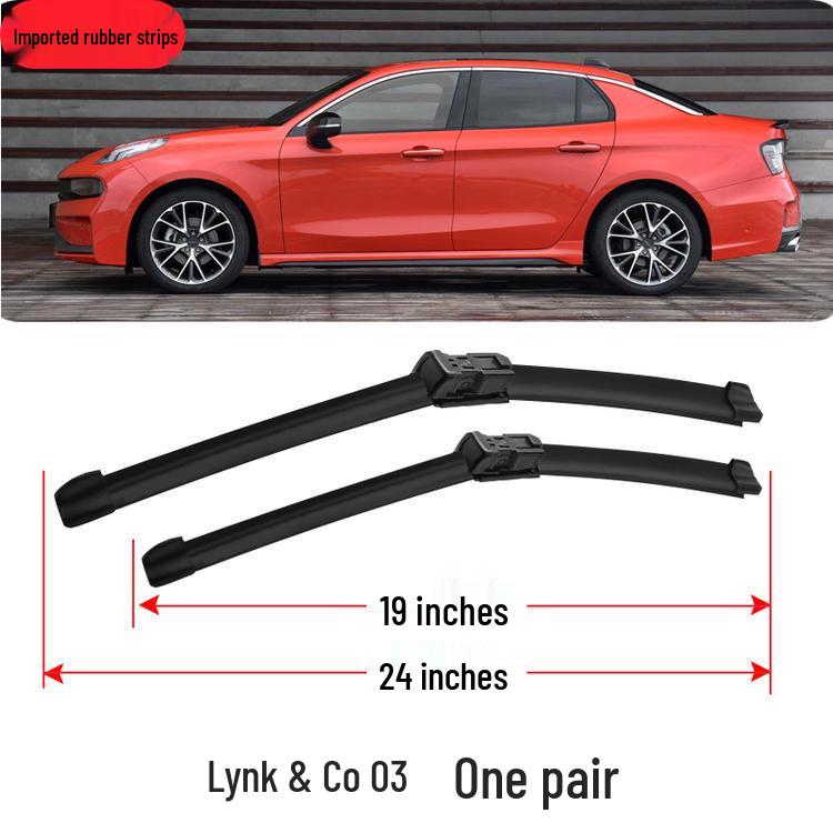 Compatible with Lynk & Co 03 Type Jin PRO Wiper Blade, Bone-Free Rubber Strip, Original Car Wiper Accessories.