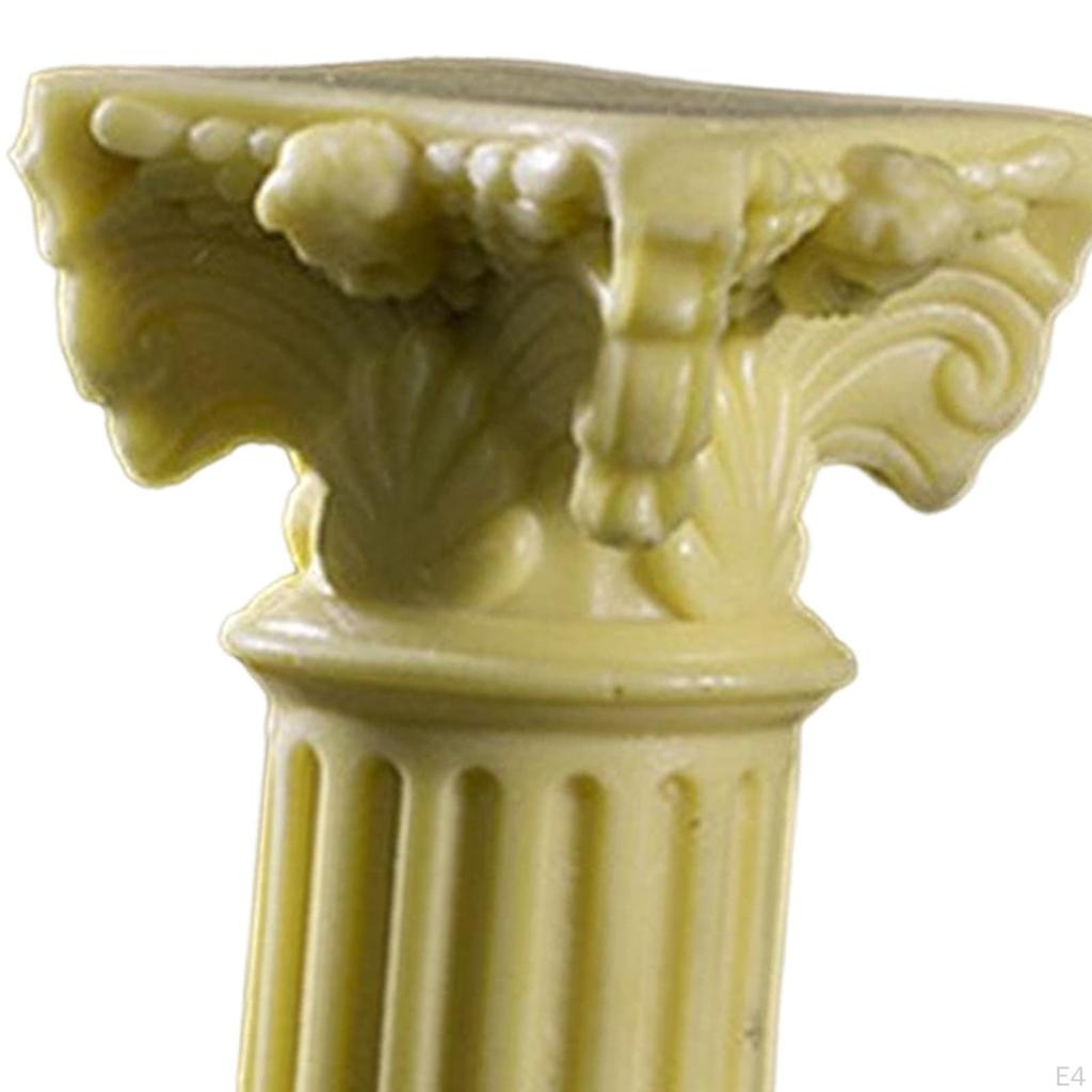 Miniature Roman Pillar Statue Pedestal Stand Candle Holder Greek Column Sculpture Figurine for