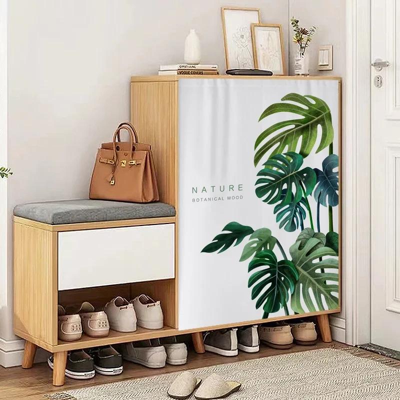 Cabinet Curtain for Kitchen Short Curtains Privacy Closet Cover Dust-Proof Under Sink Curtains for Small Kitchen Storage Room