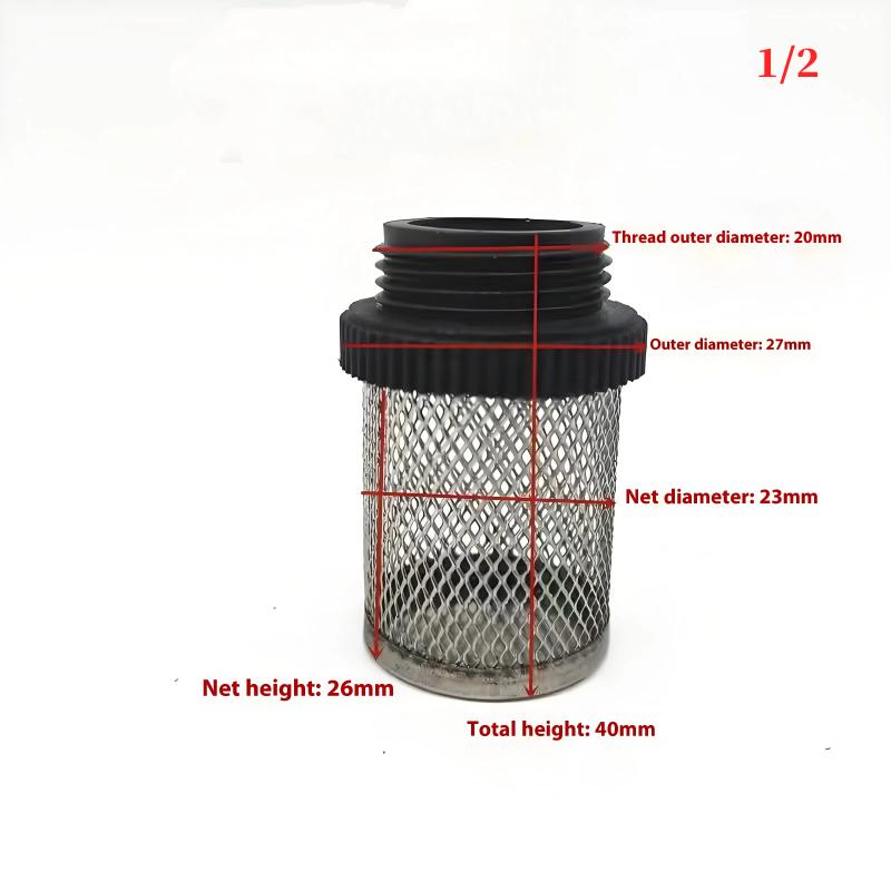 304 Stainless Steel 1/2''~2'' Aquarium Fish Tank Water Pump Filter Screen Garden Irrigation Pump Water Pipe Filter