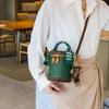 Fashion High Luxury Women's Bucket Bags Cute Cartoon Bear Letter Embossed Cylinder Messenger Bag with Exquisite Pendant Ladies Single Shoulder Bags