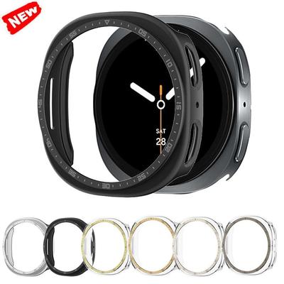 Boîtier PC Pour Samsung Galaxy Watch 8 44mm Accessoires Protection d'écran pare-chocs Coque Coque Échelle Creuse sur Samsung Watch8 40mm
