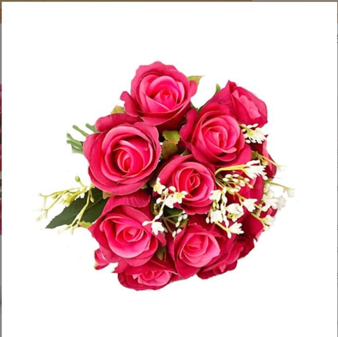 

Искусственный цветок Свадебный букет Украшение Свадебный букет Свадебная фотография Подружки невесты Роза Искусственный цветок Свадьба Корейский темно-красного
