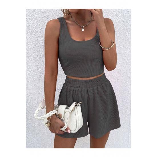 Women's Camisole Ribbed Shorts Set Pajamas & Sleepwear Sets