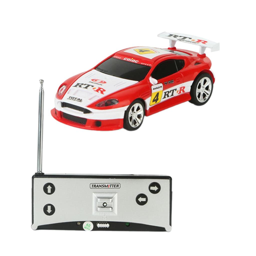Mini Model Car Toy with Remotes in A Can Container Electric Mini Remote Control Car for Birthday Outdoor Gift Backyards Streets
