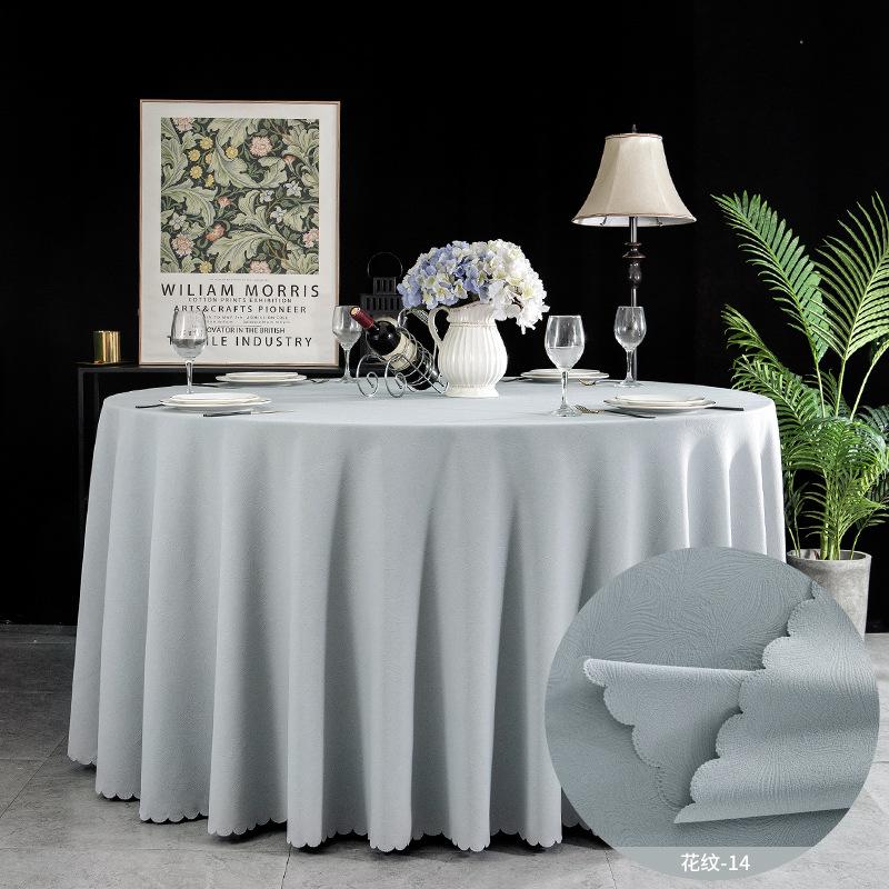 Hotel Round Tablecloth Fabric Restaurant Tablecloth Hotel Banquet Large Round Table Tablecloth Household Round Table Tablecloth
