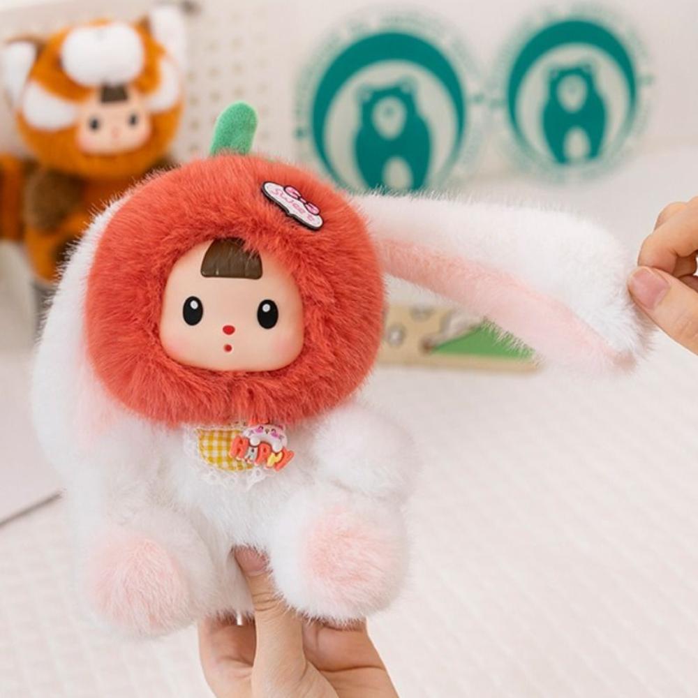 Little dinosaur Little Raccoon Plush Doll Cartoon Animal Strawberry Cat Doll  Kids Holiday Gifts