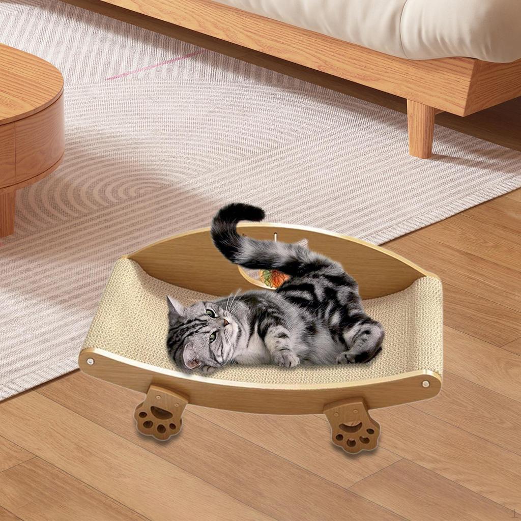 Sisal Cat Scratcher Bed Furniture Prevents Damage Scratch Lounger Pad for Nest