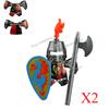 Medieval Military Soldiers Figures MOC Building Blocks Castle Black Eagle Wolf Octopus Griffin Ancient Knight Waffen Bricks Toys